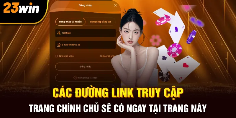 Các đường link truy cập trang chính chủ sẽ có ngay tại trang này